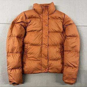 Patagonia Silent Down Jacket Women's Orange Puffer 700 Down Jacket Size XS  EUC
